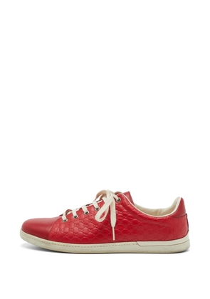 Gucci Pre-Owned Ace Microguccissima sneakers - Red