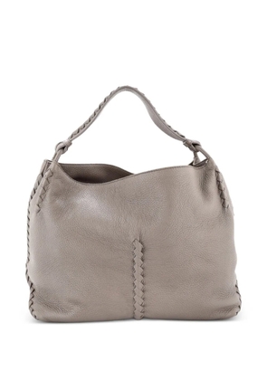 Bottega Veneta Pre-Owned Open Cervo with Intrecciato Detail Medium hobo bag - Grey
