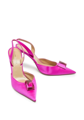 Paul Andrew Rhea crystal-embellished slingback heeled pumps - Pink