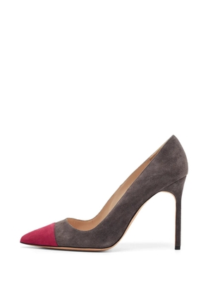 Manolo Blahnik Bipunta suede pumps - Grey