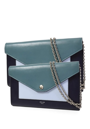 Celine Pre-Owned foldover-top chain-strap shoulder bag - Black