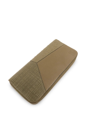 Loewe Pre-Owned Puzzle leather wallet - Green