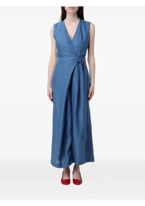 MeimeiJ linen wrap-style jumpsuit - Blue