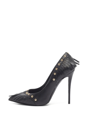 Giuseppe Zanotti Vintage studded fringed heeled pumps - Black