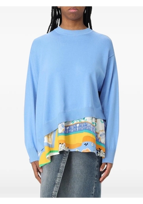 MOSCHINO JEANS asymmetric-hem layered sweater - Blue
