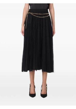 Elisabetta Franchi pleated tulle midi skirt - Black