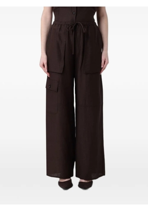 Tela drawstring-fastening palazzo pants - Brown
