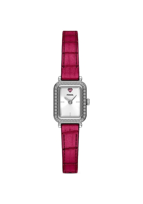 FOSSIL Raquel heart-motif 18mm watch - Silver