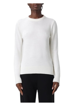Ea7 Emporio Armani logo-patch crew-neck sweater - White