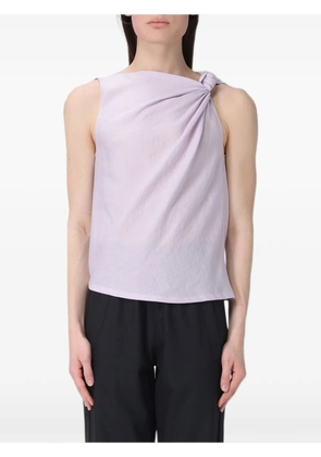 Tela draped knot-detail blouse - Purple