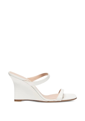 Stuart Weitzman Vinnie patent wedge sandals - White
