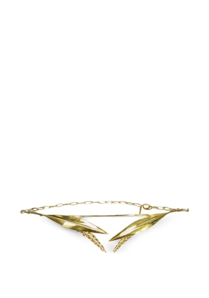 Ellery leaf-detail chain-link necklace - Gold
