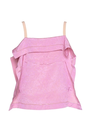 Muller Of Yoshiokubo Wrinkles ruffled sleeveless top - Pink