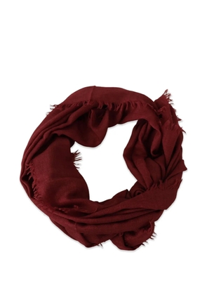 Dolce & Gabbana DG crown fringe-trimmed scarf - Red