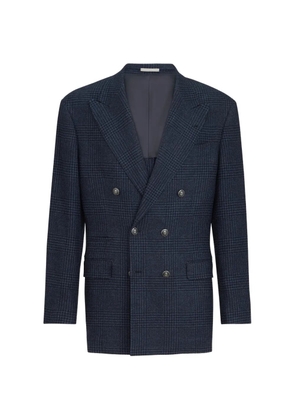 Brunello Cucinelli peaked-lapel double-breasted blazer - Blue