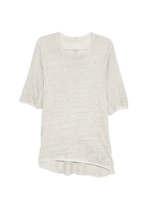 69 BY ISAAC SELLAM raw-edge short-sleeve T-shirt - Grey