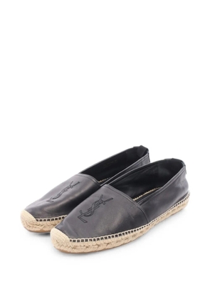Saint Laurent Pre-Owned 2010s Cassandra logo-detail espadrilles - Black