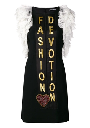 Dolce & Gabbana 'fashion devotion' short dress - Black