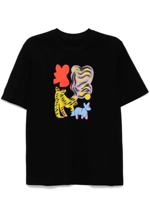 JNBY cats-printed T-shirt - Black