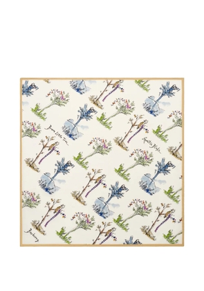 Burberry Brave Little Tree silk scarf - Neutrals