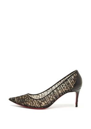 Christian Louboutin Pre-Owned Saramor lace heeled pumps - Black