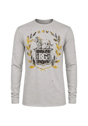 Dolce & Gabbana distressed-finish long-sleeve T-shirt - Grey