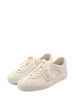 Gucci Pre-Owned 2020s G75 perforated leather sneakers - Neutrals