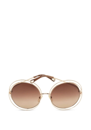 Chloé Pre-Owned Carlina round-frame sunglasses - Gold