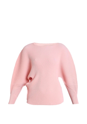 Issey Miyake pleated asymmetric top - Pink
