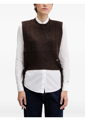 Pedro Del Hierro knitted tie-side vest - Brown