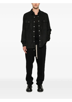 Rick Owens suede press-stud jacket - Black