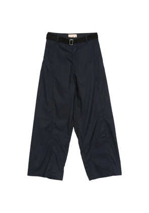 Plan C belted panelled trousers - Blue