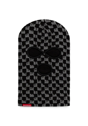Sprayground checkerboard-pattern balaclava - Black