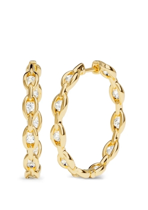 APM Monaco Pavé Chain hoop earrings - Gold