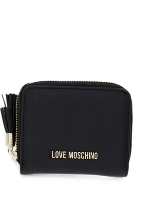 Love Moschino logo-plaque zip wallet - Black
