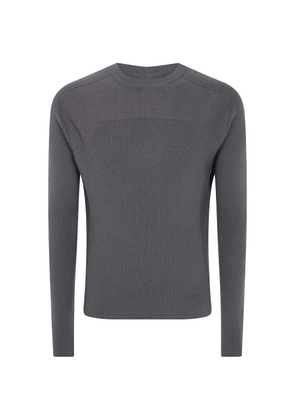 Rick Owens ribbed-knit panelled sweater - Grey