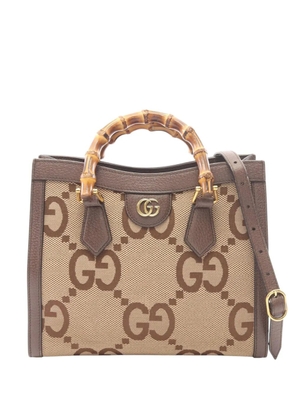 Gucci Pre-Owned 2000-2015 Medium Jumbo GG Canvas Bamboo Diana satchel - Neutrals