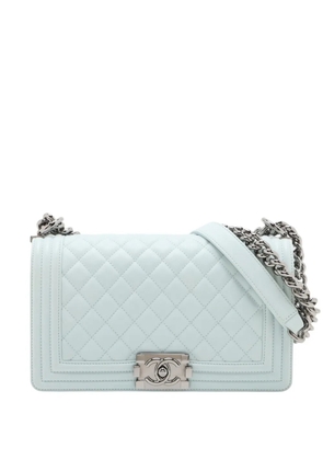 CHANEL Pre-Owned 2021-2026 Old Medium Quilted Lambskin Boy Flap crossbody bag - Blue