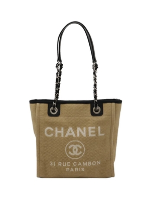 CHANEL Pre-Owned 2000-2002 Mini Canvas Deauville tote bag - Neutrals