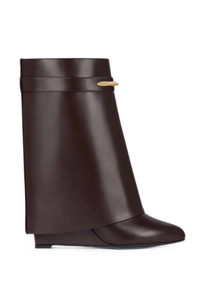 Givenchy Shark Lock wedge boots - Brown