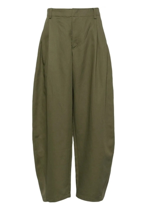 CROQUIS cotton-blend tapered trousers - Green