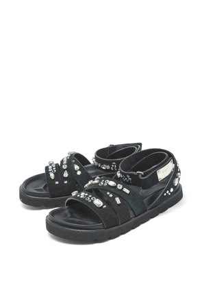 Giuseppe Zanotti Vintage crystal-embellished sandals - Black