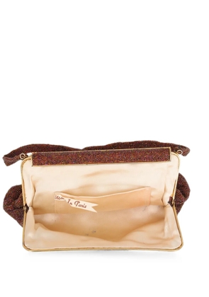 Vintage crystal-embellished shoulder bag - Red