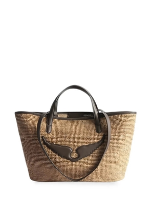 Zadig&Voltaire Wings woven tote bag - Neutrals