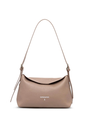 Patrizia Pepe grained-leather shoulder bag - Neutrals