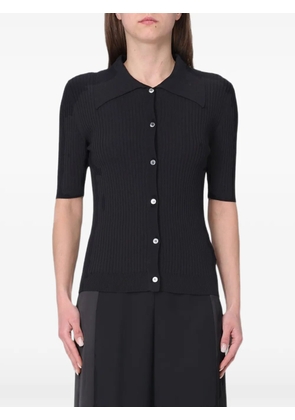 Tela ribbed-knit short-sleeve shirt - Black