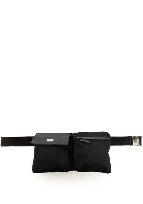 Gucci Pre-Owned 2000-2015 Nylon Double Pocket belt bag - Black