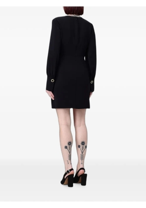 Armani Exchange wrap-style long-sleeve mini dress - Black