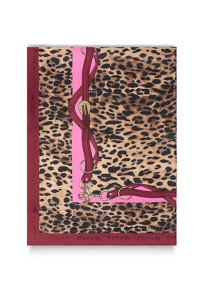 PINKO leopard-print scarf - Red