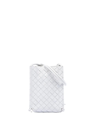 Bottega Veneta Pre-Owned 2012-2026 Nappa Intrecciato Phone Holder crossbody bag - White